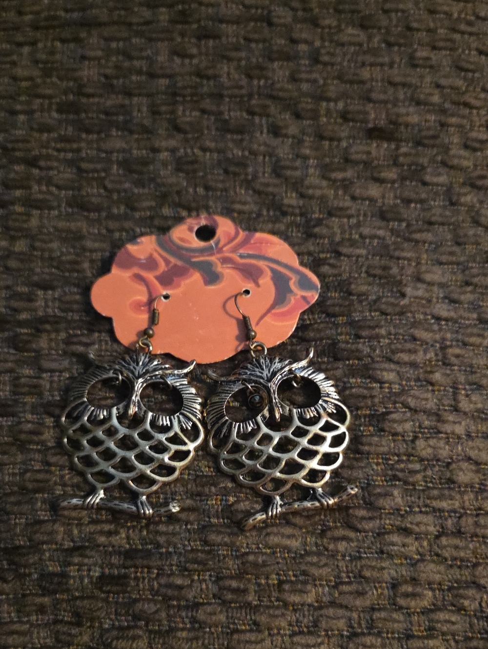 Silver Owl Dangle Earrings - Women's Jewelry